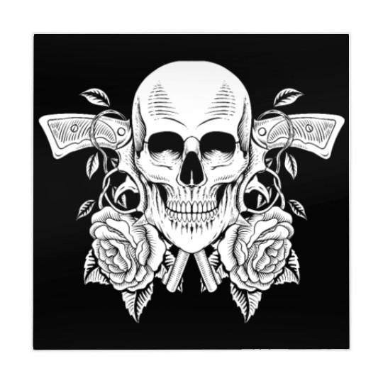 Skeleton Roses Guitar Guns Skull Roses Mahjong Mats
