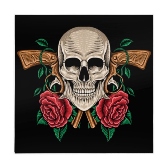 Skeleton Roses Guitar Guns Skull Roses Mahjong Mats