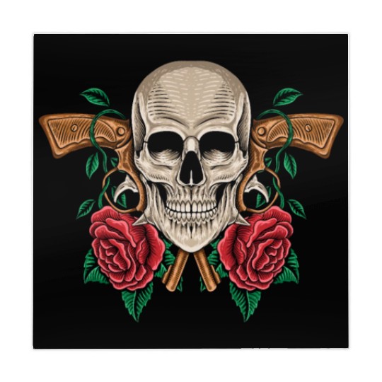 Skeleton Roses Guitar Guns Skull Roses Mahjong Mats