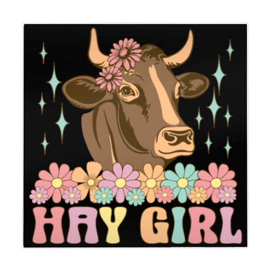 Hay Girl Groovy Cow Cattle Heifer Cowgirl Mahjong Mats