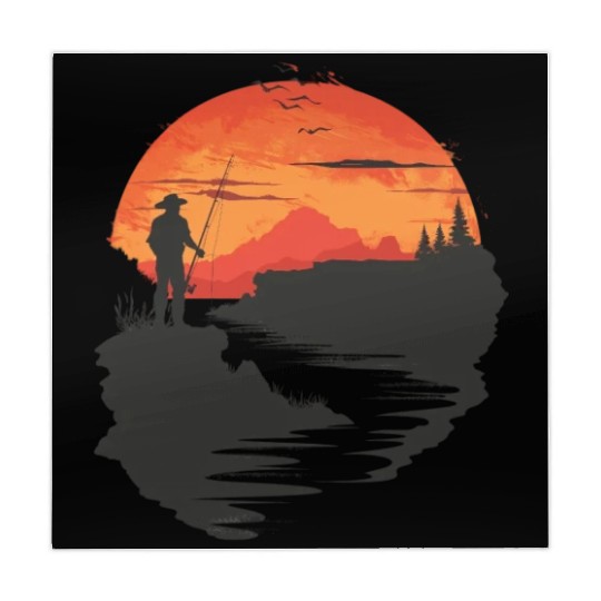 Sunset Fishing Solitude Escape Mahjong Mats