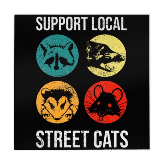 Support Local Street Cats Tropique Skunk Opossum Mahjong Mats