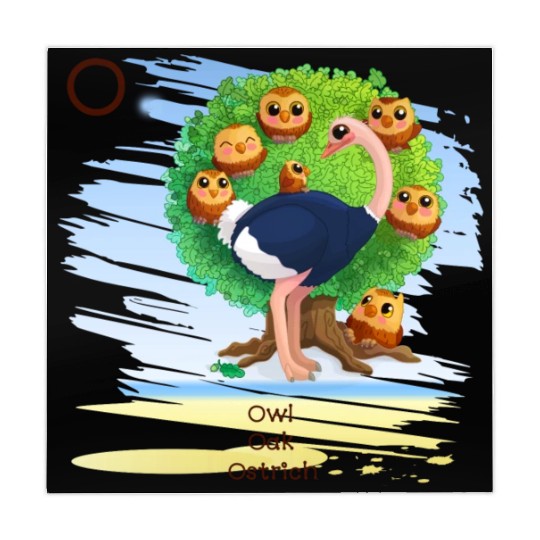 Unique Creative Cute O Alphabet Owl Oak Ostrich Mahjong Mats