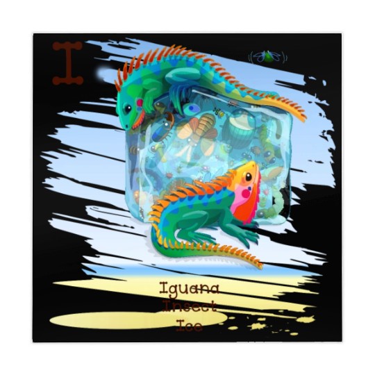 Unique Creative Cute I Alphabet Iguana Insect Ice Mahjong Mats