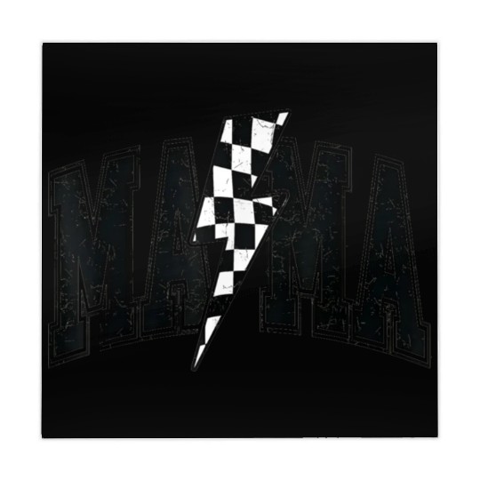 Checkered Mama Lightning Bolt Mothers Day Mother Mahjong Mats