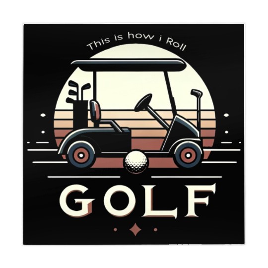 Golf Cart Sunset Mahjong Mats