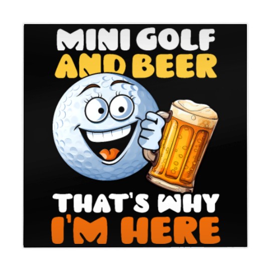 Mini Golf Minigolf And Beer I'm Here Mahjong Mats