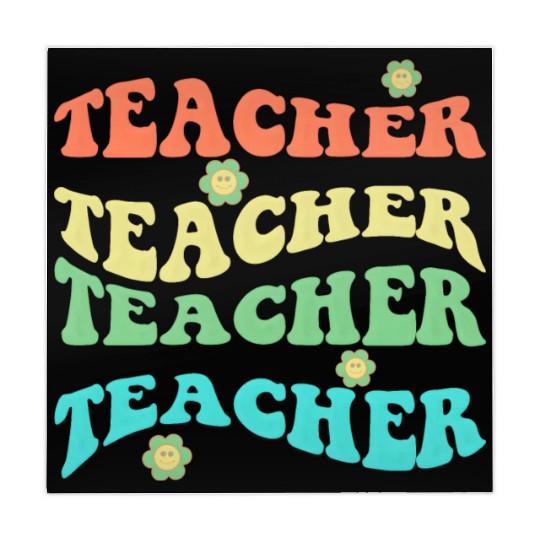 Retro Groovy In My Teacher Era Teacher Life T-Shir Mahjong Mats