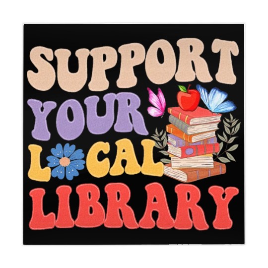 Support Your Local Library Book Reader Lover Mahjong Mats