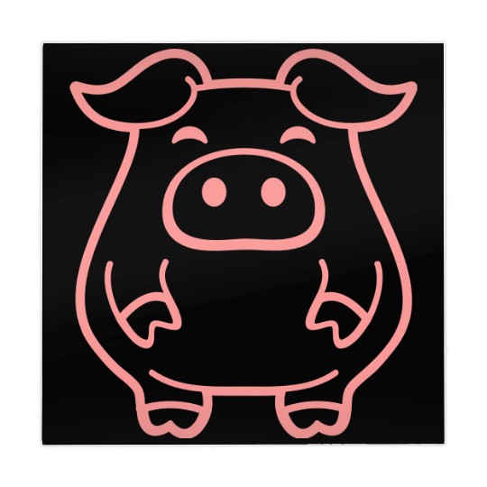 Little cute piggy pig piglet fat chubby animal Mahjong Mats