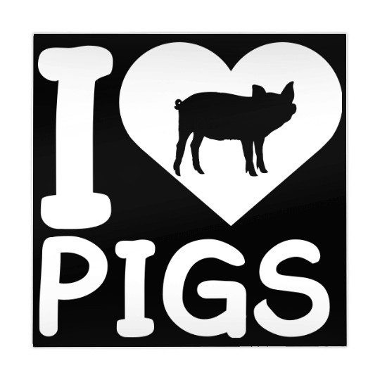 I Love Pigs pig heart piggy piglet Silhouette Mahjong Mats