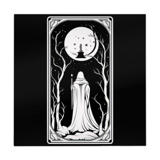 Hermit Tarot Card Astrology Occult Mystical Mahjong Mats
