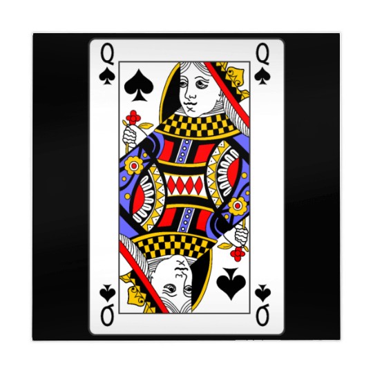 Queen of Spades Playing Card Mahjong Mats