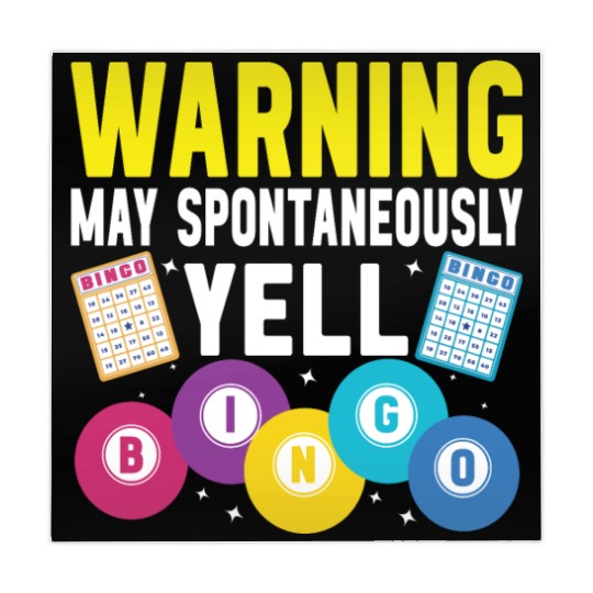 Warning May Spontaneously Yell Bingo Mahjong Mats