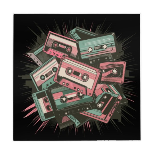 80s Retro Cassette Classic Cassette Tape for a Mahjong Mats