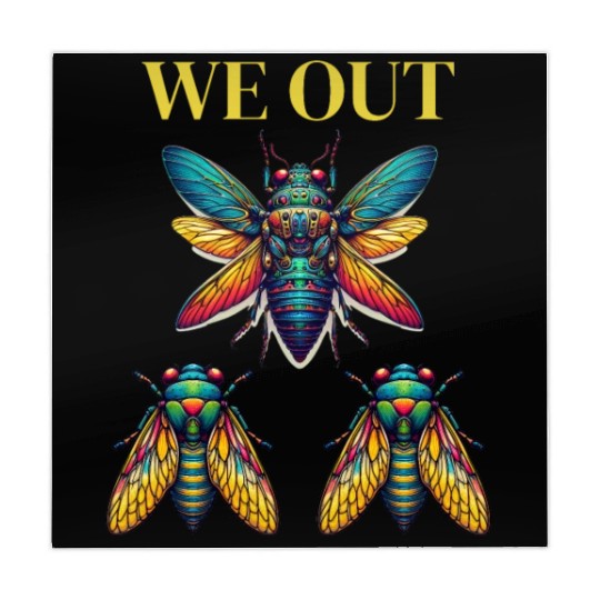 Funny Cicada We Out Cute Cicada Entomology Insects Mahjong Mats
