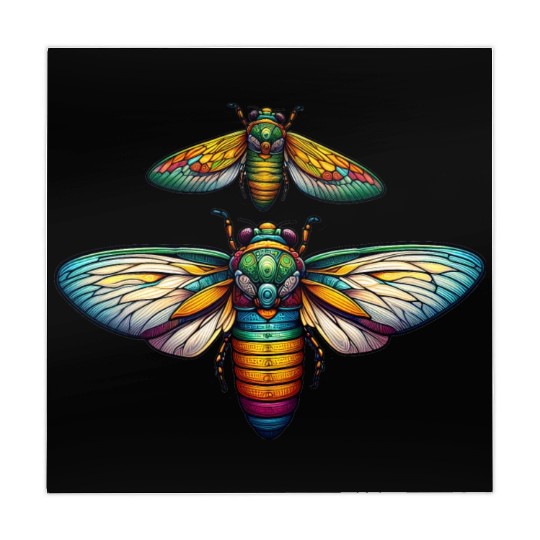 Colorful Cicada Insect Great Eastern Brood Cicada Mahjong Mats