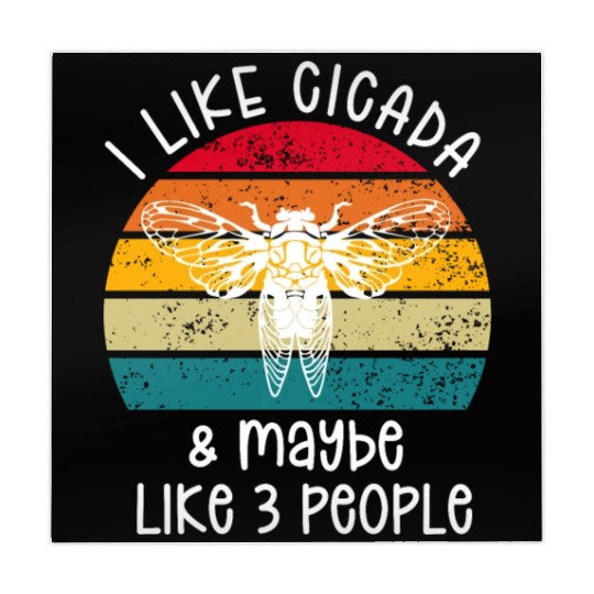 I Like Cicada & Maybe Like 3 People, Retro Sunset Mahjong Mats