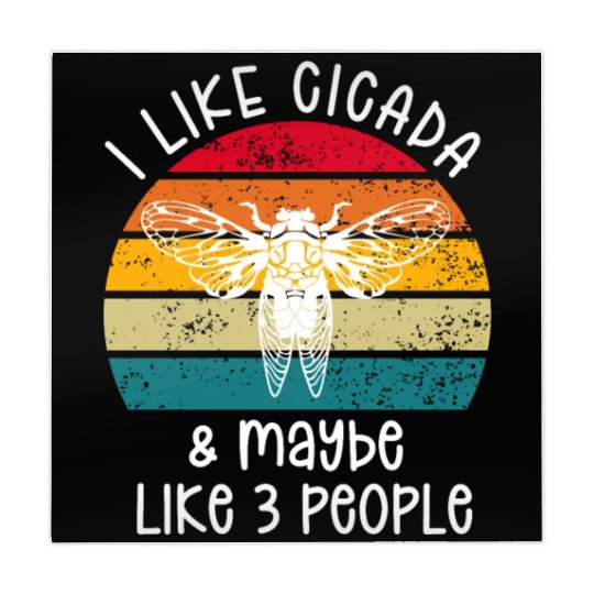 I Like Cicada & Maybe Like 3 People, Retro Sunset Mahjong Mats