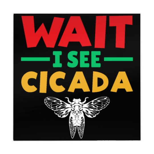 Wait I See Cicada, Funny Colorful Cicada Spring Mahjong Mats