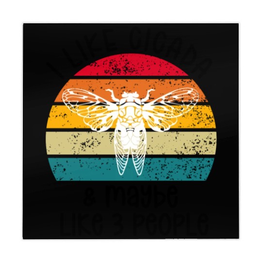 I Like Cicada & Maybe Like 3 People, Retro Sunset Mahjong Mats