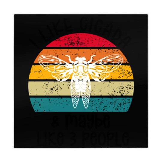 I Like Cicada & Maybe Like 3 People, Retro Sunset Mahjong Mats