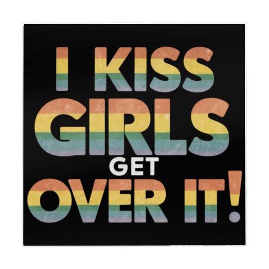 I Kiss Girls Get Over It Funny Lesbian Bisexual Mahjong Mats