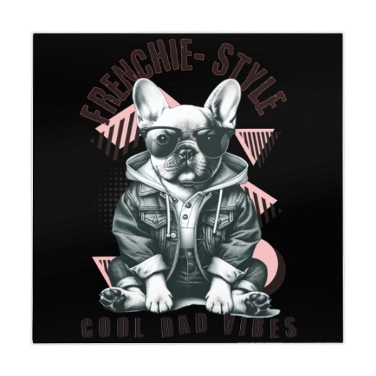 Frenchie Dog Dad Vibes : French Bull dog Mahjong Mats