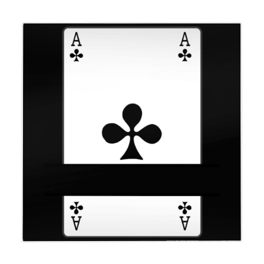 Playing card Club ace with banner space Mahjong Mats