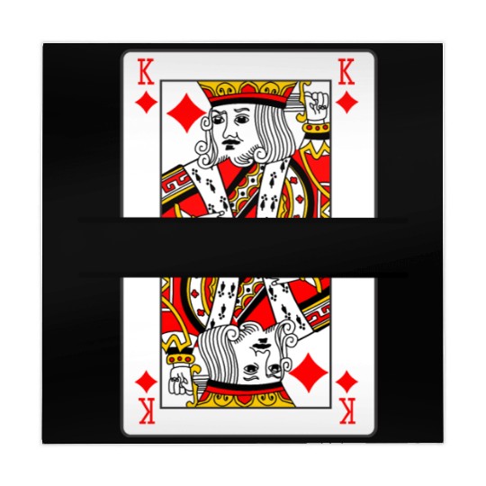 Playing card king of diamonds with banner space Mahjong Mats