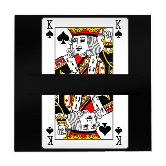 Playing card spades king with banner space Mahjong Mats