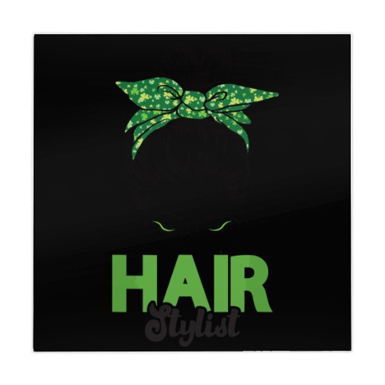 Hairstylist St Patrick's Day Shamrock Messy Bun Mahjong Mats