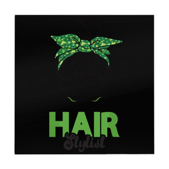 Hairstylist St Patrick's Day Shamrock Messy Bun Mahjong Mats