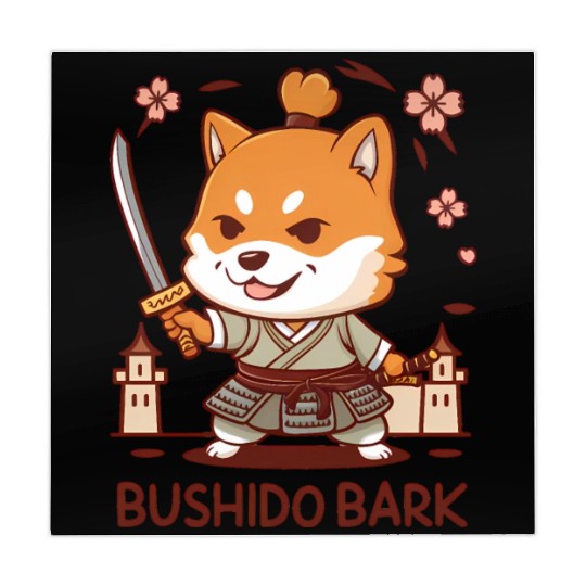 Chibi Shiba Inu Samurai Mahjong Mats