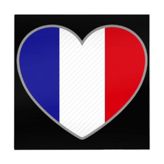 France flag heart unique French national Mahjong Mats