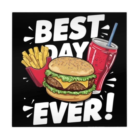 Best Day Ever Fast Food Enthusiast Treat Mahjong Mats