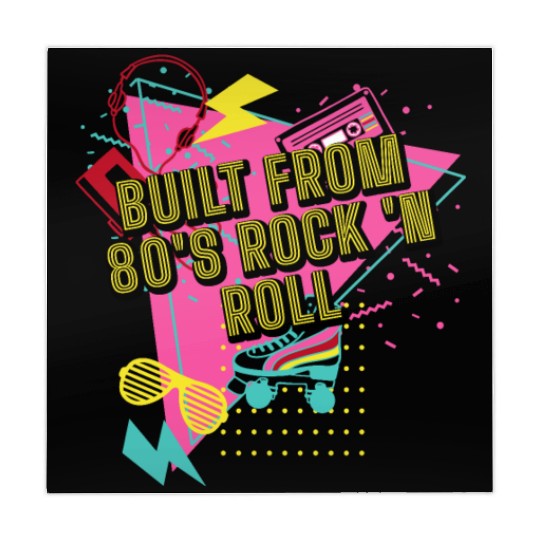 Built From Rock N Roll 1980 Musician Music Lover M Mahjong Mats