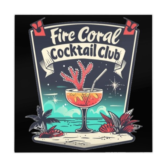 Fire Coral Cocktail Club Mahjong Mats