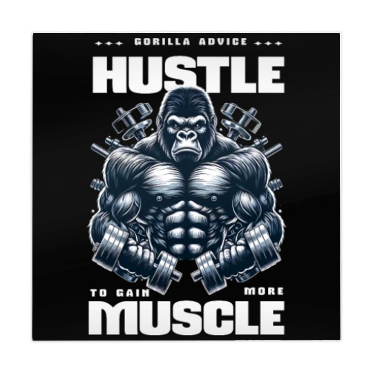 gorilla workout hustle to gain more muscle Mahjong Mats