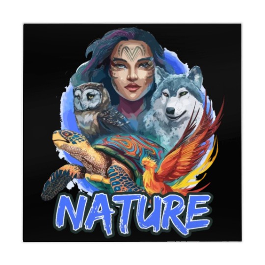 Nature-Inspired Wolf Owl Turtle Phoenix Woman Mahjong Mats