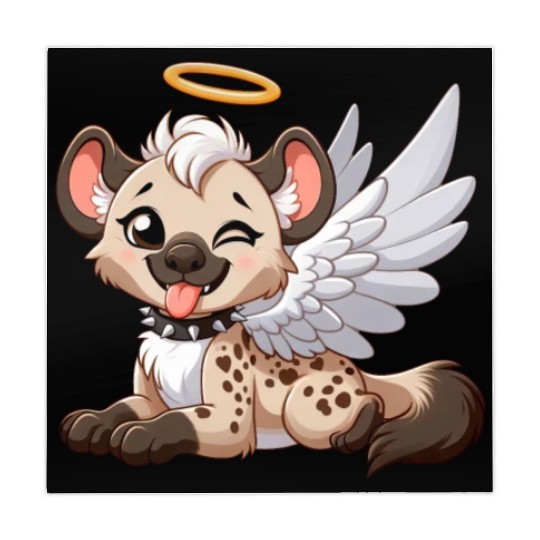 Hyena angel wings halo fantasy Mahjong Mats