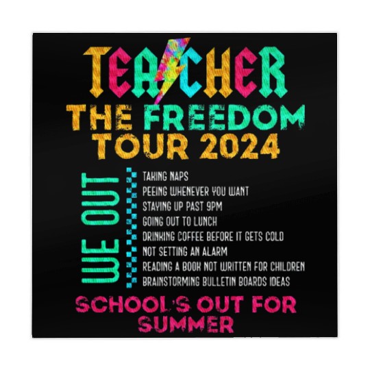 Teacher The Freedom Tour 2024 School's Out Mahjong Mats