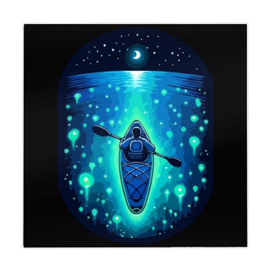 Moonlit Kayak: A Serene Night Paddle Mahjong Mats