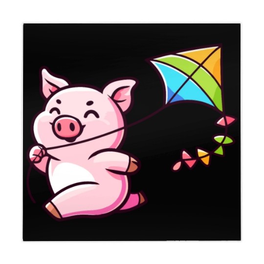 Playful Piglet: Kite-Flying Joy Mahjong Mats