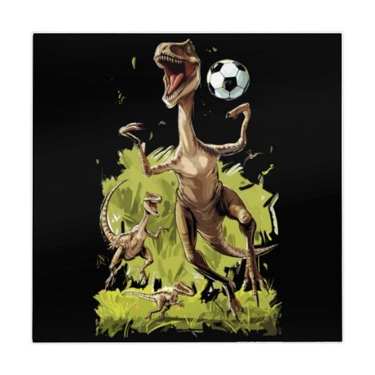 Soccer Ball Velociraptor Dinosaur Football Mahjong Mats