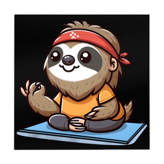 sloth and yoga, yoga and sloth Mahjong Mats