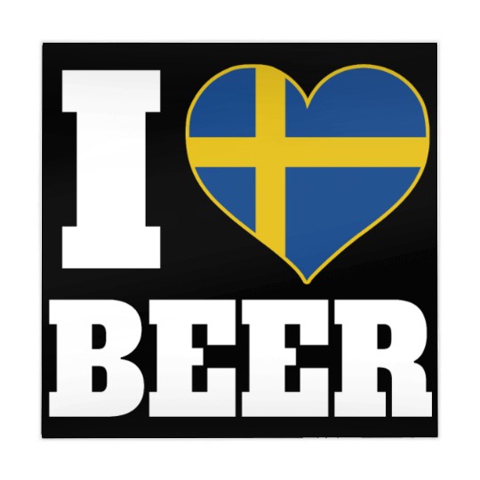 I Love Beer And Sweden Patriotic Expression Mahjong Mats