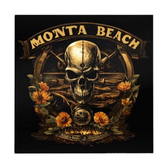 Monta Beach Bikers Skull Mahjong Mats