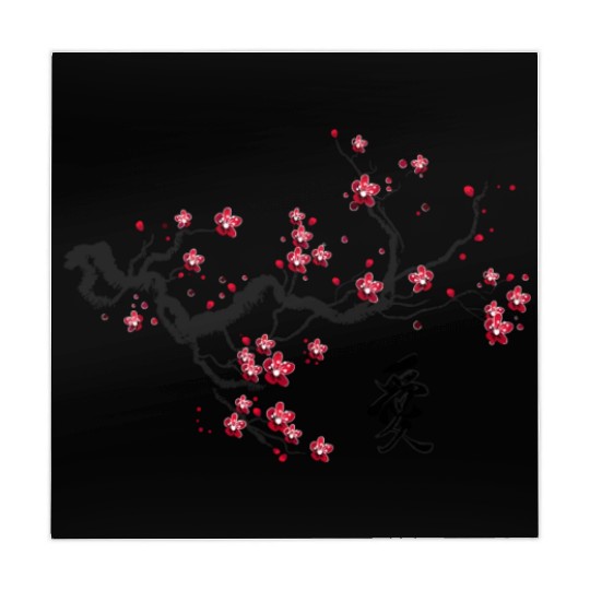 Vintage Cherry Blossom Japanese Culture Graphical Mahjong Mats