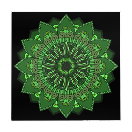 Mandala for Heart Chakra Zunaria Pattern Mahjong Mats
